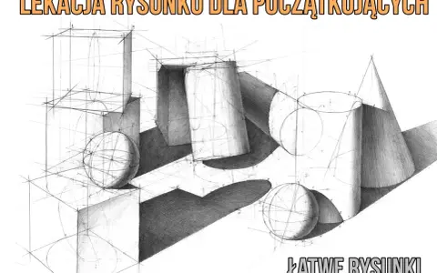Rysunek techniczny pokazuje, jak narysować cień rzucony na bryły geometryczne. Lekcja rysunku dla początkujących.